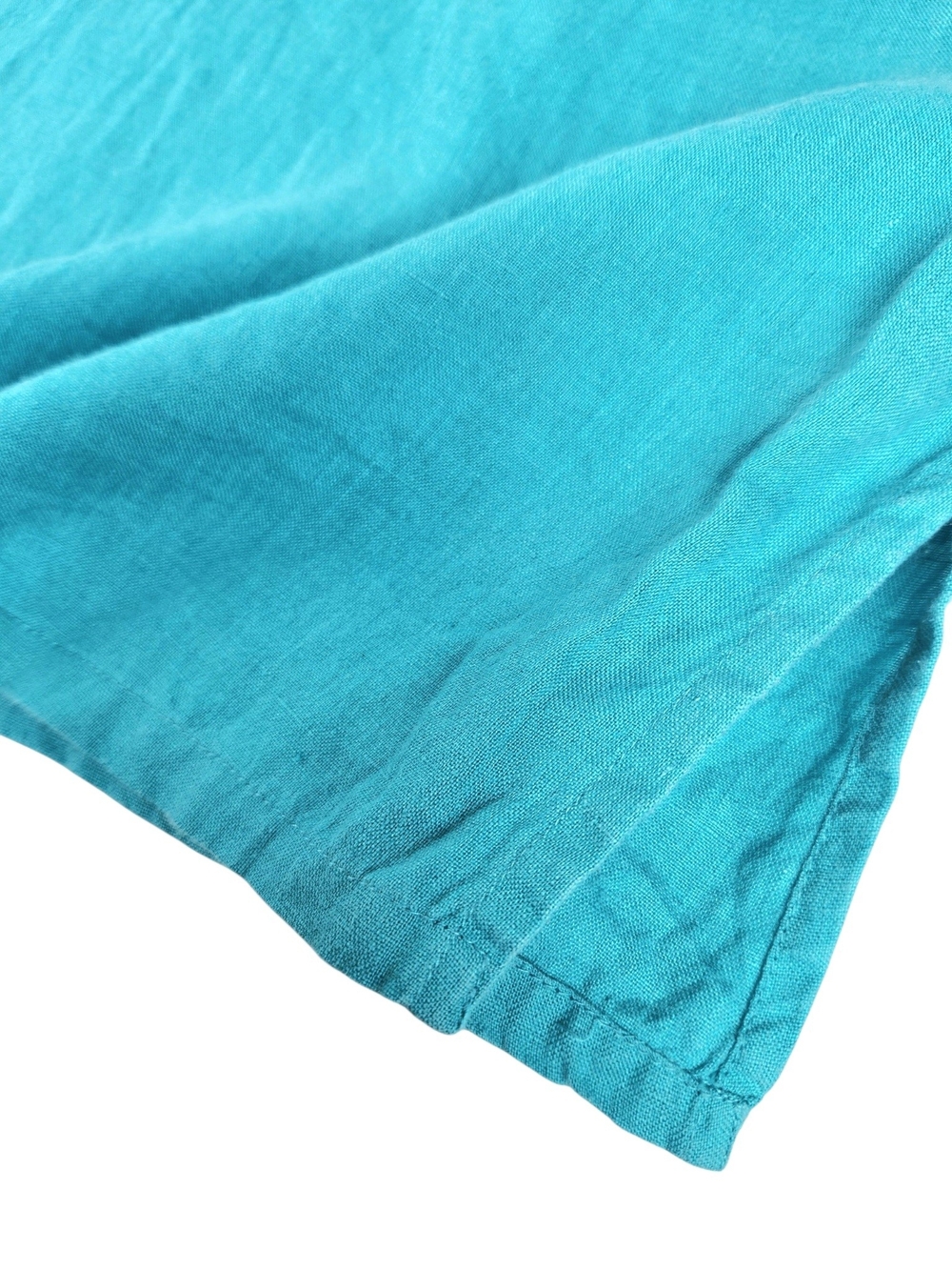 Charter Club Luxury 100% Linen Embroidered Sleeveless Tunic Top Teal Coastal Med - Picture 9 of 12